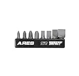 ARES 70013-8-Piece S2 Steel Impact Driver Bit Set - Includes Phillips 1,2,3,4 and Slotted 1/4-Inch, 5/16-Inch, 3/8-Inch and 1/2-Inch Bits - High Alloy S2 Steel Construction