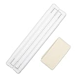 (17'x17') Square Plastic Frame - Stretcher for Cross Stitch, Needlepoint, Quilting, Sewing and Embroidery - Hoops for Holding Fabric Firmly - Adjust Tension Easily - Complete with Monk's Cloth Canvas