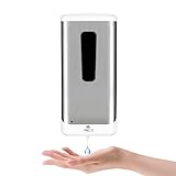 Automatic Hand Sanitizer Dispenser, Jewaytec 1000ML Wall Mounted Stainless Design Soap Dispenser Touchless Battery Powered Auto Liquid Dispenser for Office, Home, Restaurant, and Healthcare Facilities
