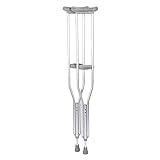 BodyMed Aluminum Crutches, Children, Small, 4' 6'–5' 2' – Pair of Lightweight, Height Adjustable Crutches – Includes Padded Underarm Cushions, Hand Grips, & Rubber Tips – Max. Weight Capacity 300 lb.