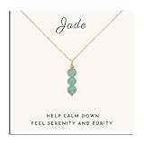 Jade necklace for women green jewelry as birthday gifts, crystal necklace with jade beads, green necklace crystal pendant necklace as spiritual jewelry for girls for birthstone necklace
