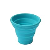 Ecoart Silicone Collapsible Travel Cup for Outdoor Camping and Hiking (1 Pack) (Blue)