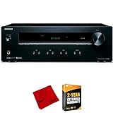 Onkyo TX-8220 Stereo Receiver with Built-in Bluetooth Bundle with 2 YR CPS Enhanced Protection Pack and Deco Gear 6 x 6 inch Microfiber Cleaning Cloth