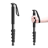 ULANZI TB12 61-Inch Camera Monopod, Aluminum Photography Monopod with 5-Section Height, Lightweight & Portable Camera Accessories, for Cameras Canon, Nikon & Sony Mirrorless & DSLR, Easy to Carry
