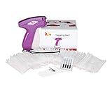 PAG Standard Tagging Gun Price Tag Attacher Gun for Clothing with 5 Needles and 2000 2' Barbs Fasteners, Purple
