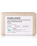 MARLOWE. No. 102 Men's Body Scrub Soap 7 oz | Best Exfoliating Bar for Men | Made with Natural Ingredients | Green Tea Extract | Amazing Scent