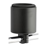Kroozie XL- Flat Black Bike Cup Holder - Handlebar Cup Holder for Bike, Scooter, Electric Bike, Bicycle, Wheelchair, Boat, Treadmill and More
