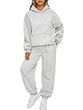 AUTOMET Womens 2 Piece Outfits Oversized Sweatsuit Fall Clothes 2023 Track Suits Matching Sets Hoodie Sweatshirts Trendy Fashion Clothes Sweat pants with Pockets