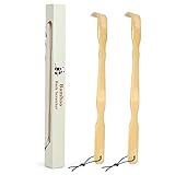 YIMICOO 2 Pack Wooden Bamboo Back Scratcher, 17 Inch Long Handle Back Scratchers for Adults Men Women, with Beautiful Gift Packaging