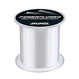RUNCL PowerFluoro Fishing Line, 100% Fluorocarbon Coated Fishing Line, Hybrid Line - Virtually Invisible, Faster Sinking, Low Stretch, Extra Sensitivity, Abrasion Resistance (300Yds, 12LB(5.4kgs))