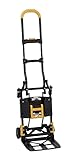 COSCO 12225YGB1E 2-in-1 Folding Hand Truck, 300 lb. Capacity, Multi-Position with Extendable Handle, Yellow