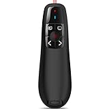 Wireless PowerPoint Remote Presentation Clicker: Battery Operated Presenter PPT Slide Advancer with Red Pointer | 100Ft Control Range | Plug & Play via USB | Ergonomic Design - Universal Compatibility