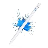 Active Stylus Pen Compatible for iOS&Android Touch Screens,Stylus Pens for Touch Screens,Rechargeable Stylus for i-Pad/Pro/Air/Mini/i-Phone/Cellphone/Samsung/Tablet Drawing&Writing (White)
