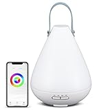 Portable Essential Oil Diffuser, 180ml Ultrasonic Aromatherapy Diffuser, Cool Mist Humidifier, with 4 Flexible Timer Setting 7-Color LED Lighting, Safe Auto-Off Switch for Home Office Yoga (With Wifi)