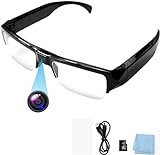 Giurrovo Camera Glasses Video Recording Camera Video Glasses HD 1080P Eyewear Spy Camera Photo Video Camcorder for Cycling Driving Traveling Hiking Walking Meeting (Included 32G TF Card)