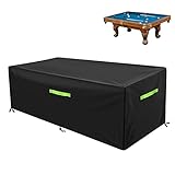 GEMITTO 7/8/9 ft Pool Table Cover, Waterproof Billiard Cover Polyester Fabric for Snooker Billiard Table (102x53x32in)