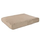 Memory Foam– 2-Layer Orthopedic Dog Bed with Machine Washable Cover - 26 x 19 for Medium Dogs up to 40lbs by PETMAKER (Tan)