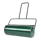 Timati Lawn Roller, 18 Gallons/70 L Push/Pull Metal Sod Roller w/Ergonomic Handle, Lawn Rollers Behind Water/Sand Filled for Park, Garden, Yard, Ball Field (Green)