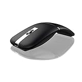 Foldable Bluetooth Mouse, Wireless Portable 2.4G Travel Mouse, 180° Rotating Arc Mouse Rechargeable Ultra Slim for MacBook Pro Dell HP Lenovo Device(with Carry Bag)