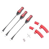Boulder Tools 12-Inch Tire Spoons Tool Set - Durable Steel Motorcycle Tool Kit for Easy Tire Changing - Ergonomic Tire Tools Ideal for Motorcycles and Dirt Bikes - Red