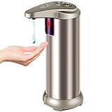 Automatic Soap Dispenser Touchless - Liquid Soap Dispenser for Hand Soap/Sanitizer/Dish Soap/Lotion, Etc, 3 Levels Adjustable, 8.8oz Stainless Steeel Hands Fee Auto Soap Dispenser for Bathroom Kitchen