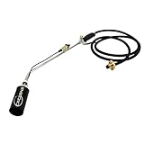 Propane Torch Weed Burner Torch, Flamethrower High Output 500000 Btu, Weed Torch Rod With Turbo Trigger Button Igniter (Piezo Ignition) And 6.5-Foot Hose Outdoor Torch Kit, Perfect For Burning Weeds
