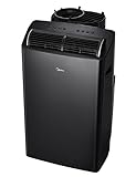 Midea Duo 14,000 BTU (12,000 BTU SACC) Smart HE Inverter Ultra Quiet Portable Air Conditioner with Heat-Cools Up to 550 Sq. Ft., Works with Alexa/Google Assistant, Includes Remote Control & Window Kit