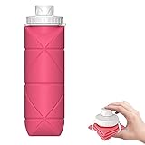 SPECIAL MADE Collapsible Water Bottles Cups, Leakproof, Valve Reusable, BPA Free, Silicone, Foldable for Gym Camping Hiking Travel Sports Lightweight Durable 11oz