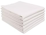 MALLOWEX Kitchen Flour Sack Dish Towels Off White | 6 Pack | 28 x 28 Inch | Multi-use Kitchen Towels | 100% Ring Spun Cotton | Very Soft, Lint Free | Highly Absorbent Tea Towels for Embroidery/Craft