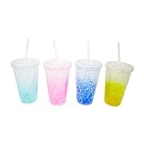 Trademark Innovations Plastic Freezer Mugs with Gel (Set of 4)