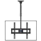PERLESMITH Ceiling TV Mount for 26-65 inch Flat Screen Displays, Hanging Adjustable Ceiling TV Bracket Fits Most LCD LED OLED 4K TVs, Pole Ceiling Mount Holds up to 110lbs, Max VESA 400x400mm, PSCM2