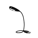 i2 Gear USB Reading Lamp with 2 LED Lights and Flexible Gooseneck for Laptop and Keyboard (Black)