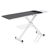 Reliable 320LB Home Ironing Board - Made in Italy 2-in-1 Home Ironing Table with Large 55 Inch Pressing Surface (Extended), Iron Board Made with Heavy-Duty Tube Frame Construction, Strong Iron Rest