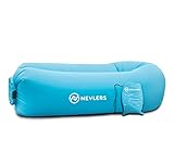 Nevlers Inflatable Lounger Air Sofa Perfect for Beach Chair Camping Chairs or Portable Hammock and Includes Travel Bag Pouch and Pockets | Easy to Use Camping Accessories -Blue Color