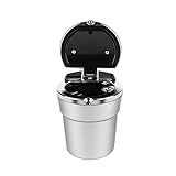 Portable Car Ashtray With Lid Smell Proof, Auto Vehicle Cigarette Ashtray for Car Cup Holder,Home, Office (Removable Cap, Twist to Reseat)