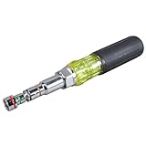Klein Tools 32807MAG 7-in-1 Nut Driver, Magnetic Driver has SAE Hex Nut Sizes 1/4 to 9/16-Inch, Cushion Grip Handle for Added Torque