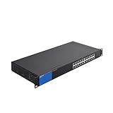 Linksys LGS124 24 Port Gigabit Unmanaged Network Switch - Home & Office Ethernet Switch Hub with Metal Housing - Wall Mount or Desktop Ethernet Splitter, Plug & Play