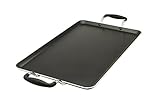 Ecolution Easy to Clean, Comfortable Handle, Even Heating, Dishwasher Safe Pots and Pans, 12-Inch x 18-Inch Griddle, Black