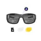 OhO Camera Glasses,32GB 1080P Full HD Sports Cam Sunglasses with Built in 15MP Camera and Polarized UV400 Protection Safety and Interchangeable Lens