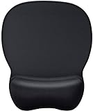 MROCO Ergonomic Mouse Pad with Wrist Support Gel Mouse Pad with Wrist Rest, Comfortable Computer Mouse Pad for Laptop, Pain Relief Mousepad with Non-slip PU Base for Office & Home, 9.4 x 8.1 in, Black