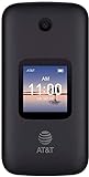 Alcatel SMARTFLIP 4052R | 4G LTE | 4GB Flip-Phone | Bluetooth, WiFi, Big Buttons | Carrier locked to AT&T. Phone is not unlocked - Volcano Black