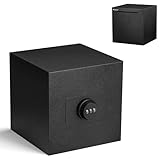 KYPEEKA Piggy Bank for Adults, Stainless Steel Password Reusable Safe Bank, Metal Money Saving Box with Combination Lock for Cash Saving (Black, 5.9 inch)