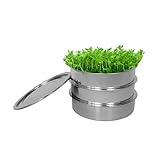 Sprouting Tray,Stackable Stainless Steel Seed Sprouting Kit，Sprouts Growing kit for Wheat Broccoli Beans