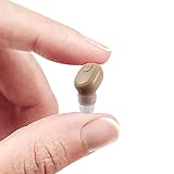 SYSFUN Single Bluetooth Wireless Earbud, Mini Invisible in-Ear Wireless Bluetooth Headphone 12 Hours Super Long Battery Life Suitable for Sports Work and Sleep- Beige