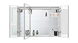 AQUADOM Signature Royale Bathroom Led Lighted Medicine Cabinet Defogger Integrated LED 3X Magnifying Mirror Electrical Outlet with USB Recessed or Surface Mount 36in x 30in x 5in