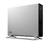 DeLonghi Convection Panel Heater, Full Room Quiet 1500W, portable electric heater is freestanding/easily wall mounted. Energy Saving, quick heat distribution, timer, white, HCX9115E