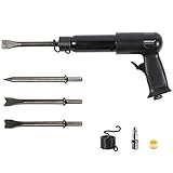 UW-AH250 Long Barrel Air Hammer Kit with Quick Change Retainer and 4 Chisels, 3-5/8 Inch Stroke, 2200 BPM, Light weight (AH250P - Long Barrel)