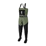 Gator Waders Womens Swamp Quilted Thermal Insulated Breathable Offroad Chest Waders with Boots – Waterproof to Keep You Dry and Warm for Off-Road ATV Riding and Mud Bogging, Olive, Large 6