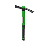 WilFiks Cutter Mattock, 15' Heavy Duty Pick Axe with Forged Heat Treated Steel Blades, Adze Hoe for Weeding, Prying and Chopping, Digging Tool with Anti-Slip Grip, Ergonomic Shock Reduction Handle