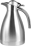 ECBGZTK 34 oz Food-grade Stainless Steel Thermal Carafe/Double Walled Vacuum Insulated Coffee Pot with Press Button Top, 12+ Hrs Heat&Cold Retention for Coffee,Tea,Beverage etc (1.0L)